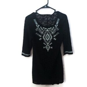 Express Slip Dress With Lace Overlay Aztec Sz med